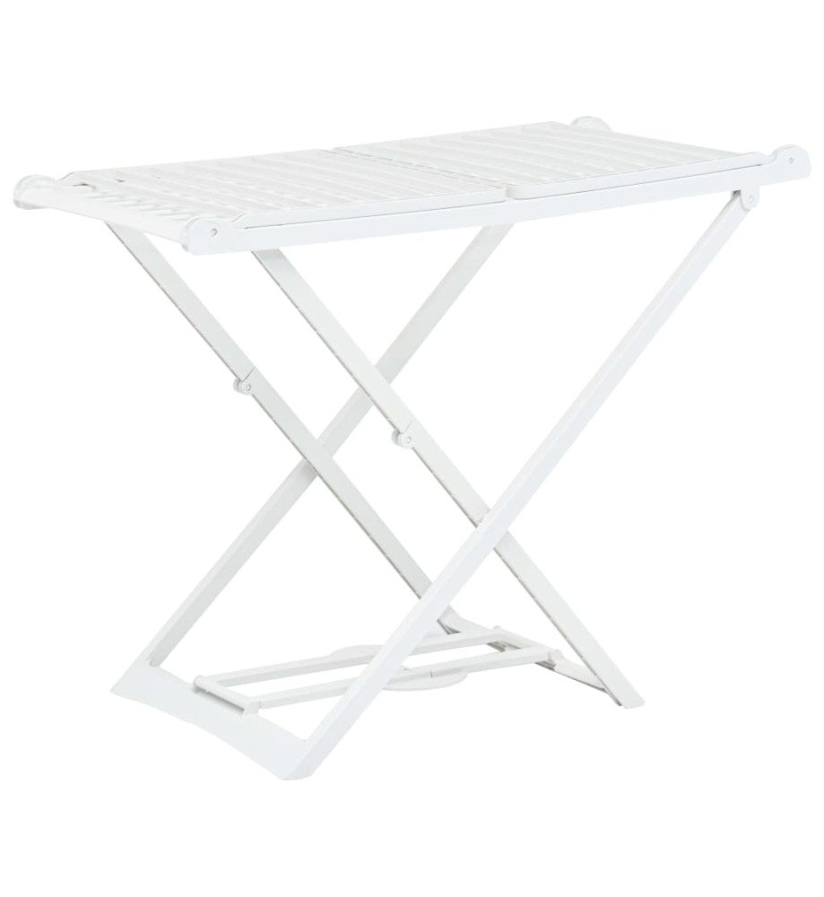 Étendoir à linge pliable Blanc Plastique