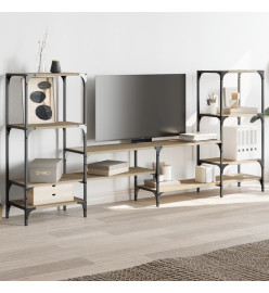 Meuble TV chêne sonoma 206,5x28,5x95 cm bois d'ingénierie