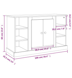 Buffet Blanc 100x35,5x60 cm Bois d'ingénierie