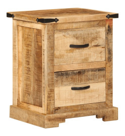 Table de chevet 40x35x50 cm bois de manguier massif