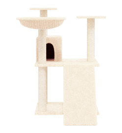 Arbre à chat avec griffoirs en sisal Crème 83 cm