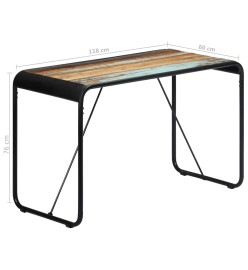 Table de salle à manger 118x60x76cm Bois de récupération massif