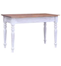 Bureau et tiroirs Blanc 117x57x75cm Bois de récupération massif