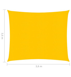 Voile d'ombrage 160 g/m² Jaune 3,6x3,6 m PEHD