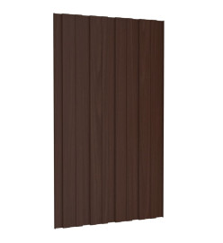 Panneaux de toiture 12 pcs Acier galvanisé Marron 80x45 cm