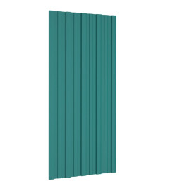 Panneaux de toiture 12 pcs Acier galvanisé Vert 100x45 cm