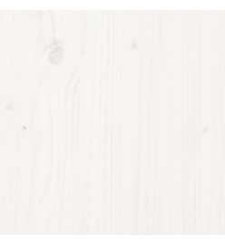 Salon de jardin 5 pcs blanc bois massif de pin