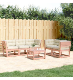 Salon de jardin 5 pcs avec coussins bois massif douglas