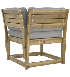 Salon de jardin 6 pcs avec coussins bois de pin imprégné