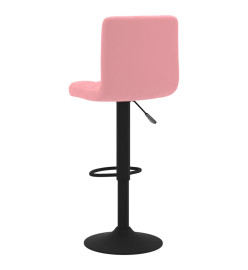 Tabourets de bar lot de 2 rose velours