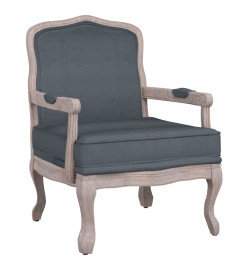 Fauteuil gris foncé 64x64x90 cm velours