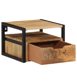 Table de chevet murale 35x35x25 cm bois d'acacia solide