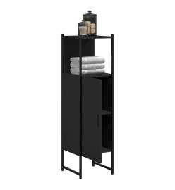 Armoire de salle de bain noir 33x33x120,5 cm bois d'ingénierie