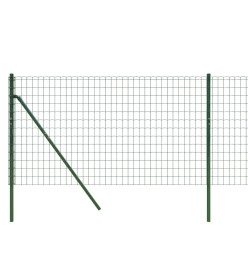 Clôture en treillis métallique vert 1,1x25 m acier galvanisé