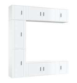 Ensemble de meubles TV 7 pcs Blanc brillant Bois d'ingénierie