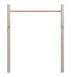 Barre de gym de jardin 140x170 cm Bois de pin imprégné et acier