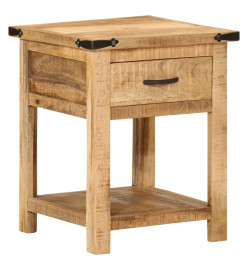 Table de chevet 40x40x50 cm bois de manguier massif