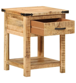 Table de chevet 40x40x50 cm bois de manguier massif