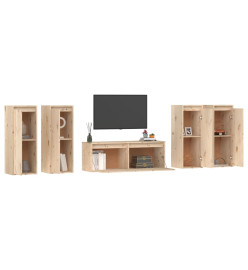 Meubles TV 5 pcs Bois massif de pin