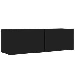 Ensemble de meubles TV 4 pcs Noir Bois d'ingénierie