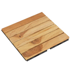 Tuiles de terrasse 30 pcs 30x30 cm bois massif teck vertical