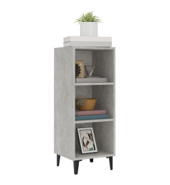 Buffet gris béton 34,5x32,5x90 cm bois d'ingénierie