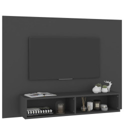 Meuble TV mural Gris 120x23,5x90 cm Aggloméré