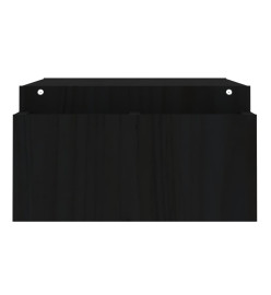 Support de moniteur Noir 100x27,5x15 cm Bois de pin solide