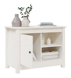 Meuble TV Blanc 70x36,5x52 cm Bois de pin massif