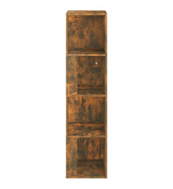 Armoire d'angle Chêne fumé 33x33x132 cm Bois d'ingénierie