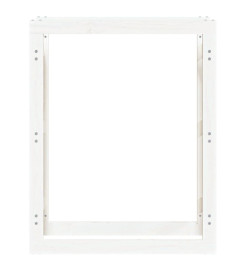 Support pour bois de chauffage Blanc 80x25x100 cm Bois de pin