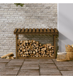 Support de bois de chauffage Marron miel 108x64,5x78cm Bois pin