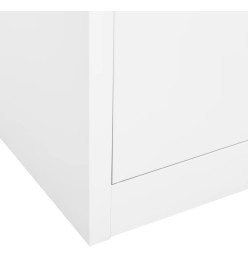 Armoire de bureau Blanc 90x40x180 cm Acier