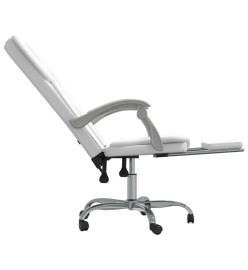 Fauteuil inclinable de bureau Blanc Similicuir