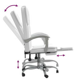 Fauteuil inclinable de bureau Blanc Similicuir