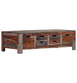 Table basse Gris 100x50x30 cm Bois de Sesham massif