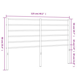 Tête de lit métal noir 120 cm