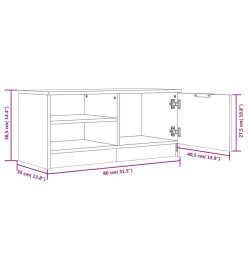 Meubles TV 2 pcs Sonoma gris 80x35x36,5 cm Bois d'ingénierie