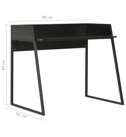 Bureau Noir 90x60x88 cm