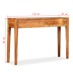 Table console Bois massif 118 x 30 x 80 cm