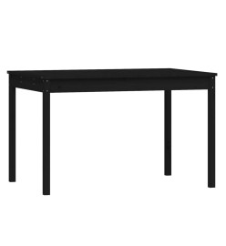 Ensemble à dîner de jardin 5 pcs noir bois massif de pin