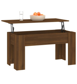 Table basse Chêne marron 101x49x52 cm Bois d'ingénierie