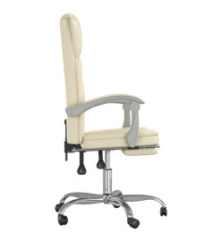 Fauteuil inclinable de bureau Crème Similicuir