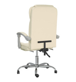 Fauteuil inclinable de bureau Crème Similicuir