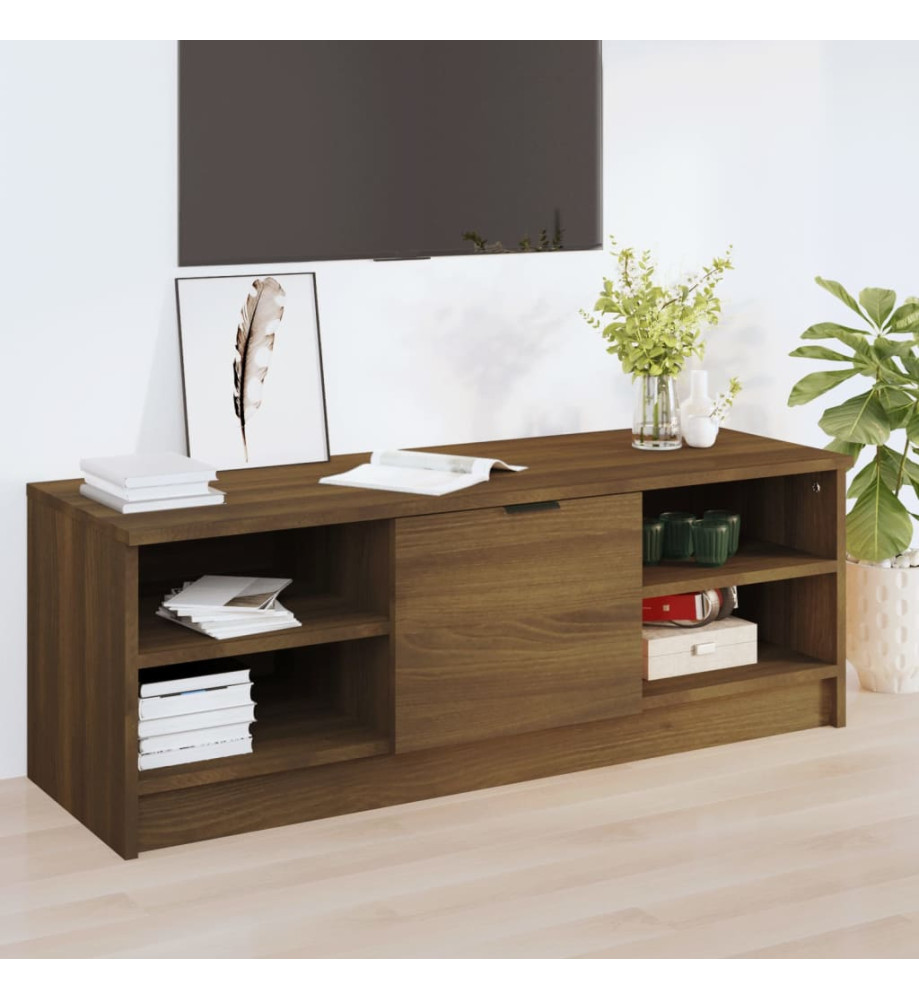 Meuble TV Chêne marron 102x35,5x36,5 cm Bois d'ingénierie