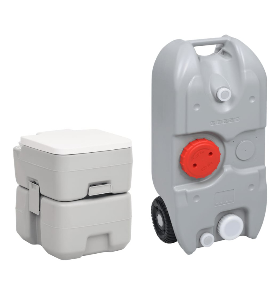 Ensemble de toilette et réservoir d'eau de camping portable