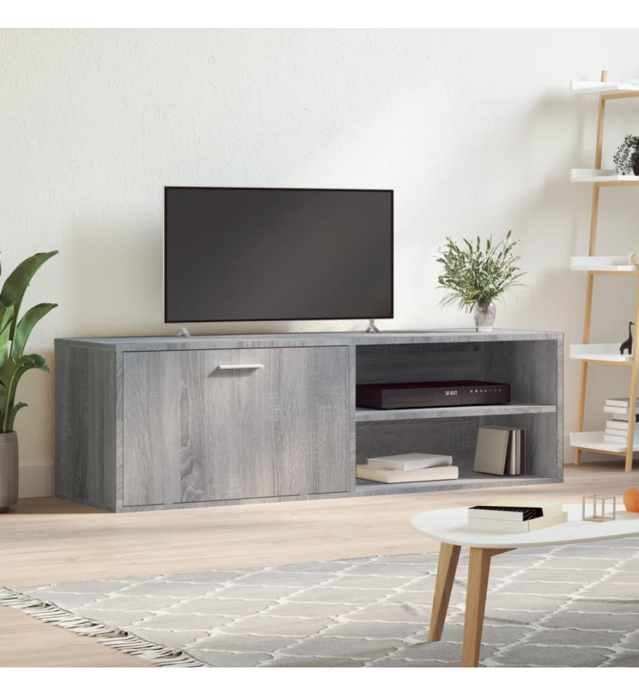 Meuble TV sonoma gris 120x34x37 cm bois d'ingénierie