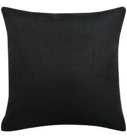 Housses de coussin 4 pcs Aspect de lin Noir 40x40 cm