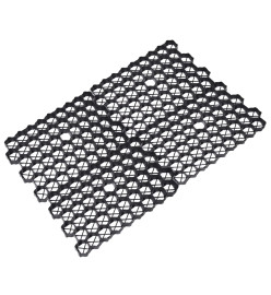 Grilles d'herbe 16 pcs noir 60x40x3 cm plastique