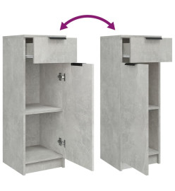 Ensemble d'armoires de salle de bain 3 pcs gris béton